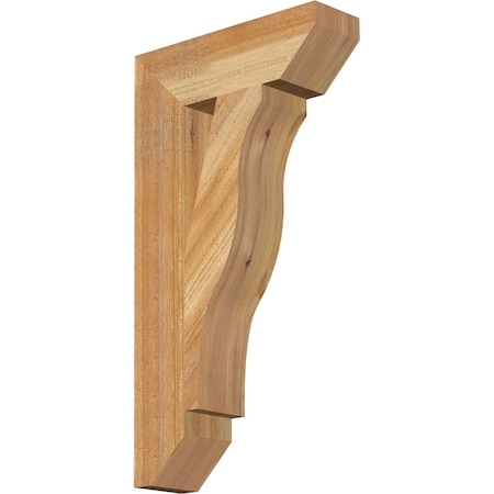 Ekena Millwork Funston Slat Rough Sawn Bracket, Western Red Cedar, 4"W x 14"D x 26"H BKT04X14X26FST06RWR